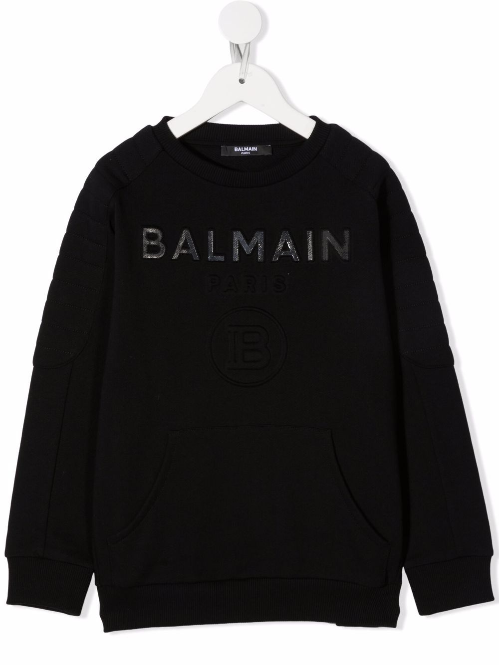 Balmain Kids logo棉卫衣 - 黑色