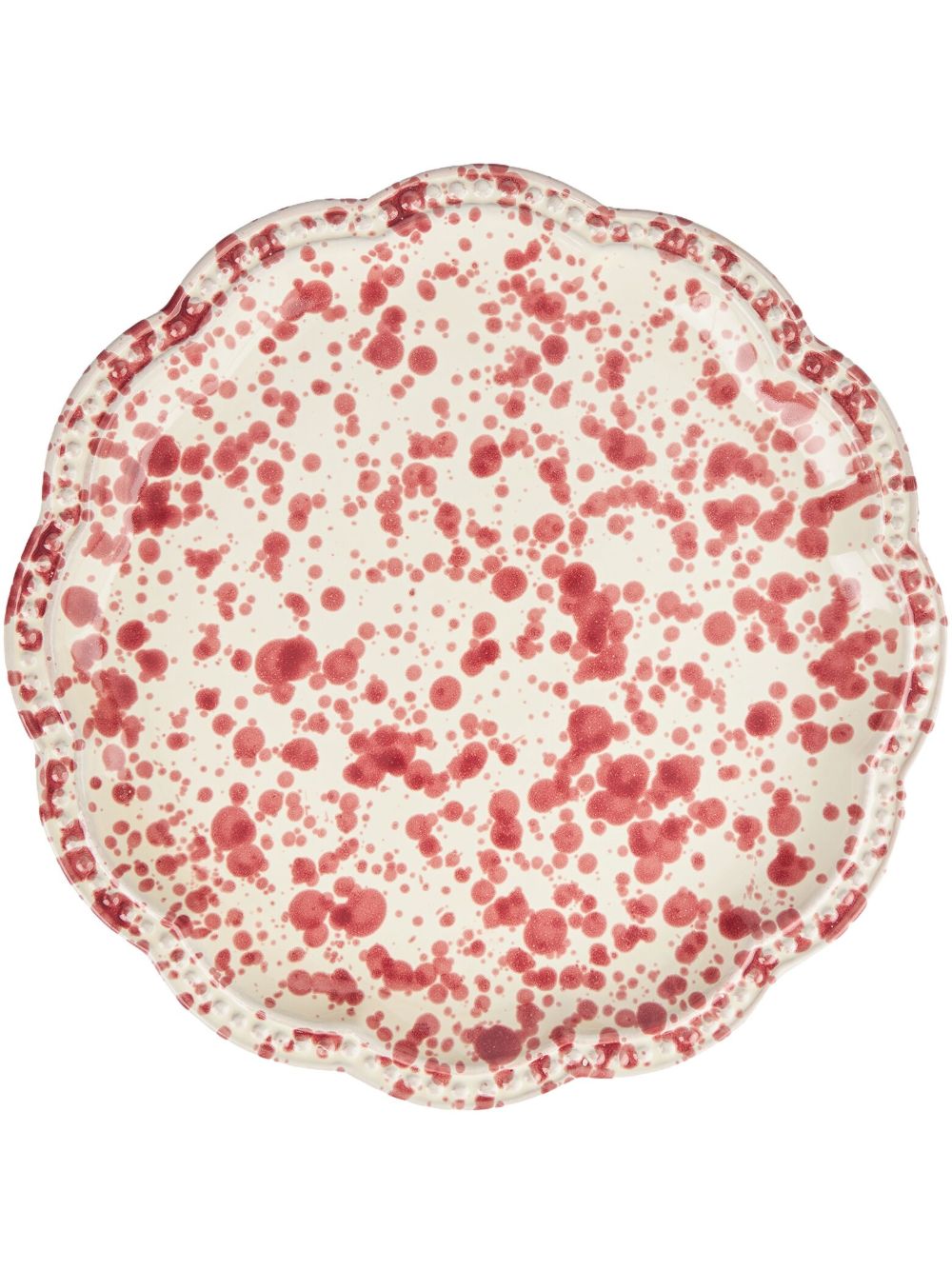 Cabana Speckled 陶瓷晚餐盘 - 红色
