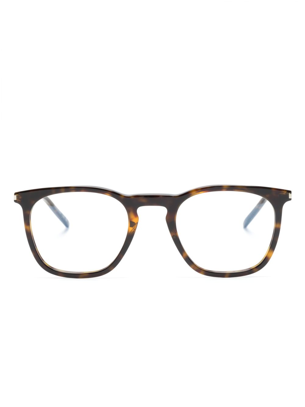 Saint Laurent Eyewear 玳瑁纹效果方框眼镜 - 褐色