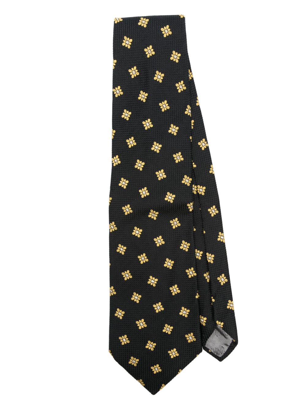 Moschino Pre-Owned 图案提花领带（2000年代典藏款） - 黑色