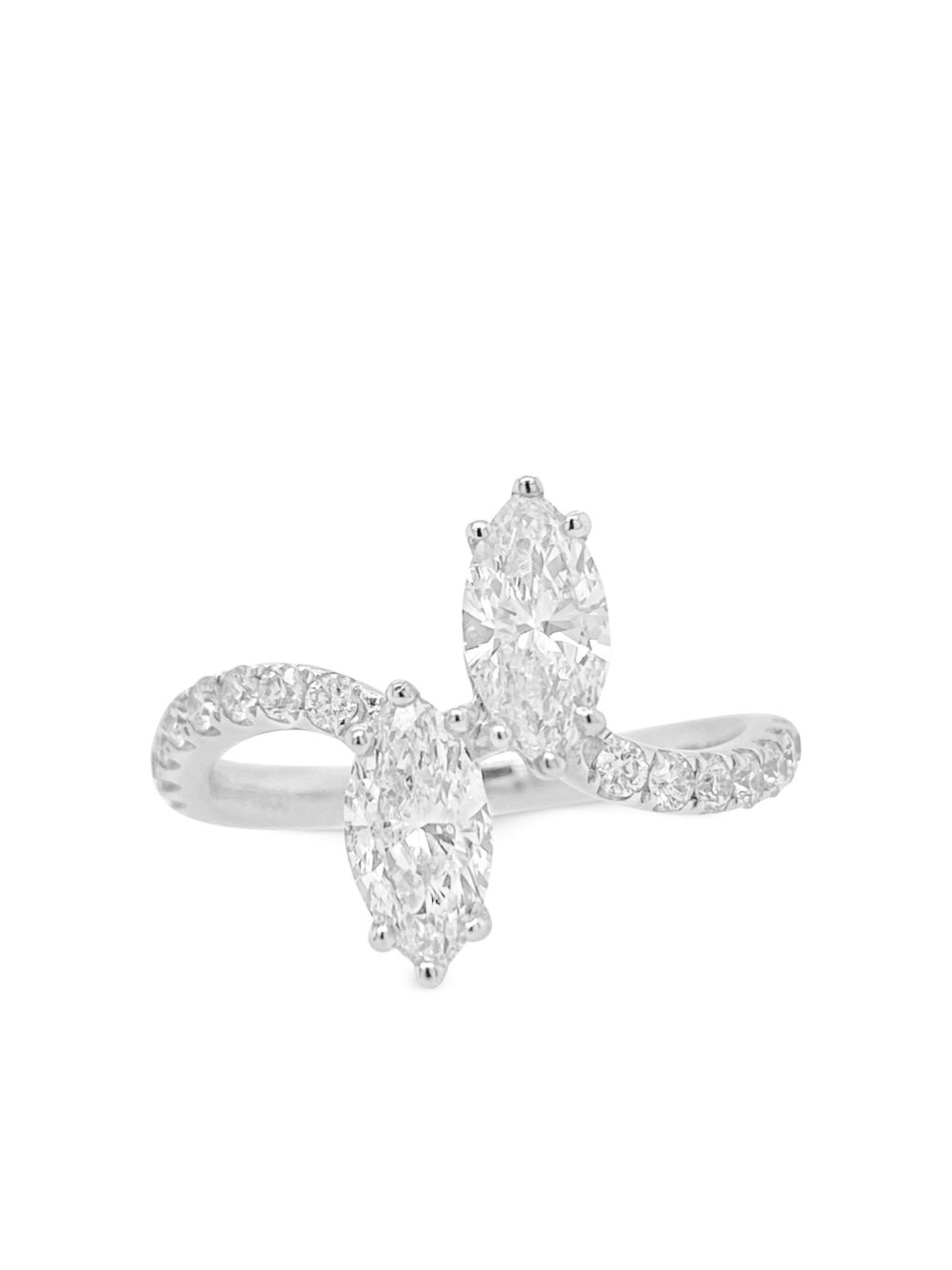 HYT Jewelry 铂金钻石戒指 - 银色