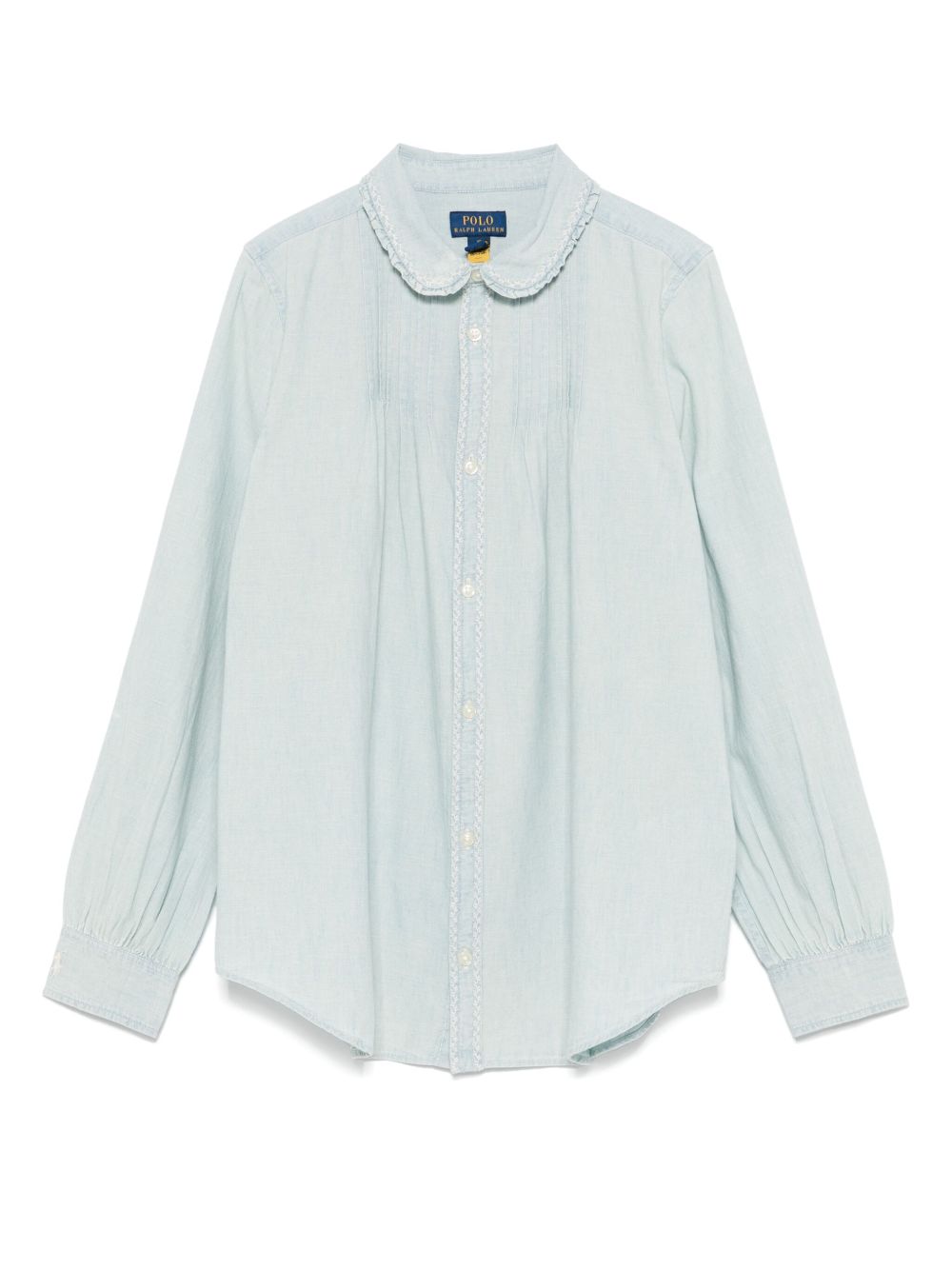 POLO RALPH LAUREN KIDS 钱布雷布衬衫 - 蓝色