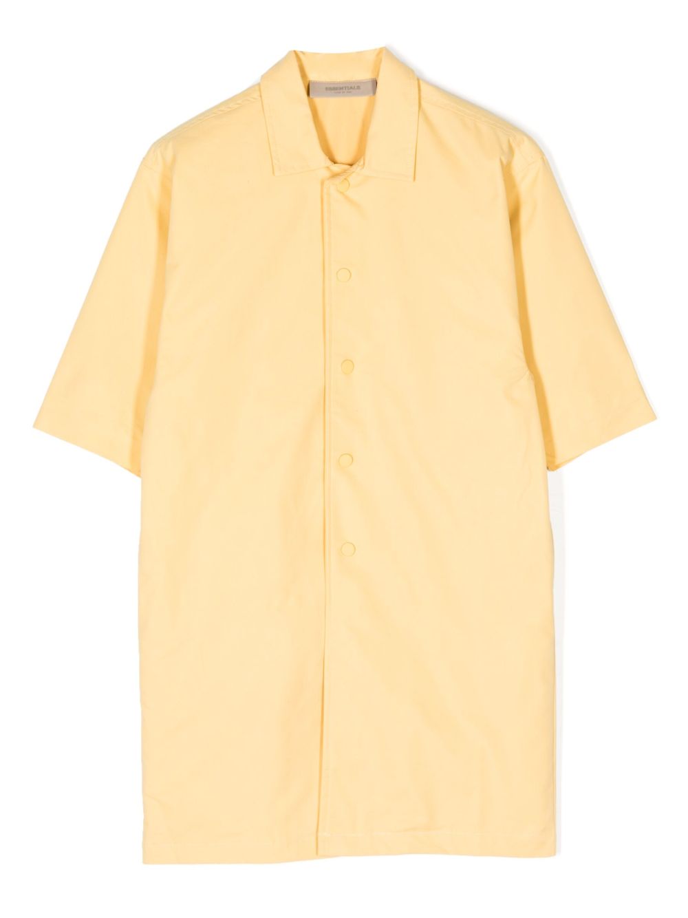 FEAR OF GOD ESSENTIALS KIDS logo压纹搭扣衬衫式夹克 - 黄色