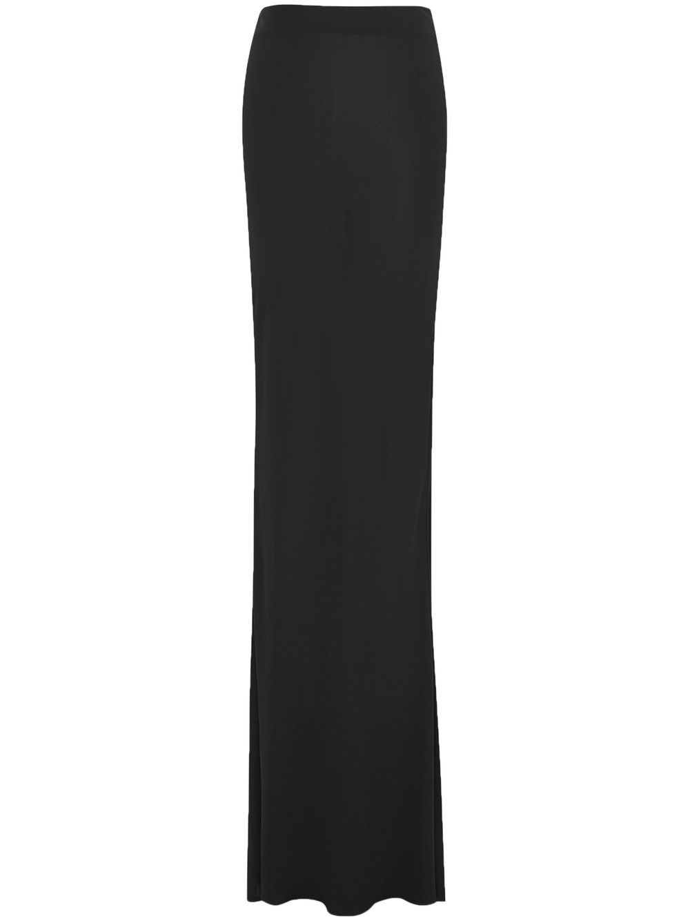 Saint Laurent 不对称裙摆超长半身裙 - 黑色