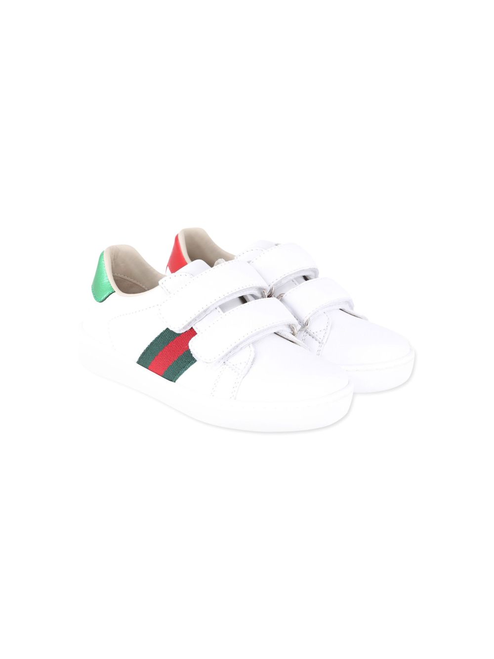 Gucci Kids Ace 低帮运动鞋 - 白色