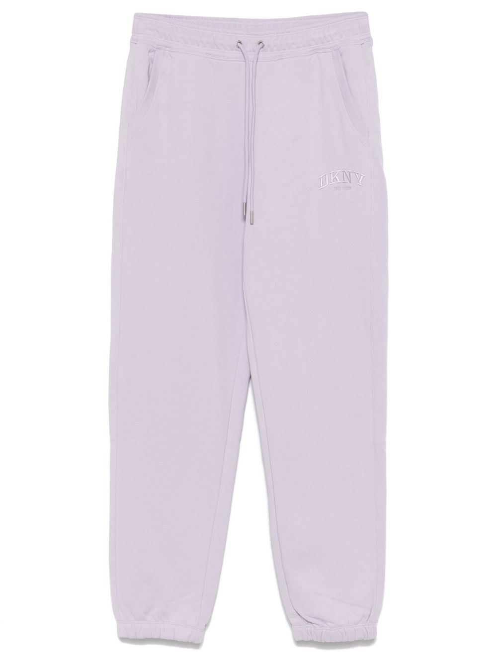 DKNY logo刺绣运动裤 - 紫色