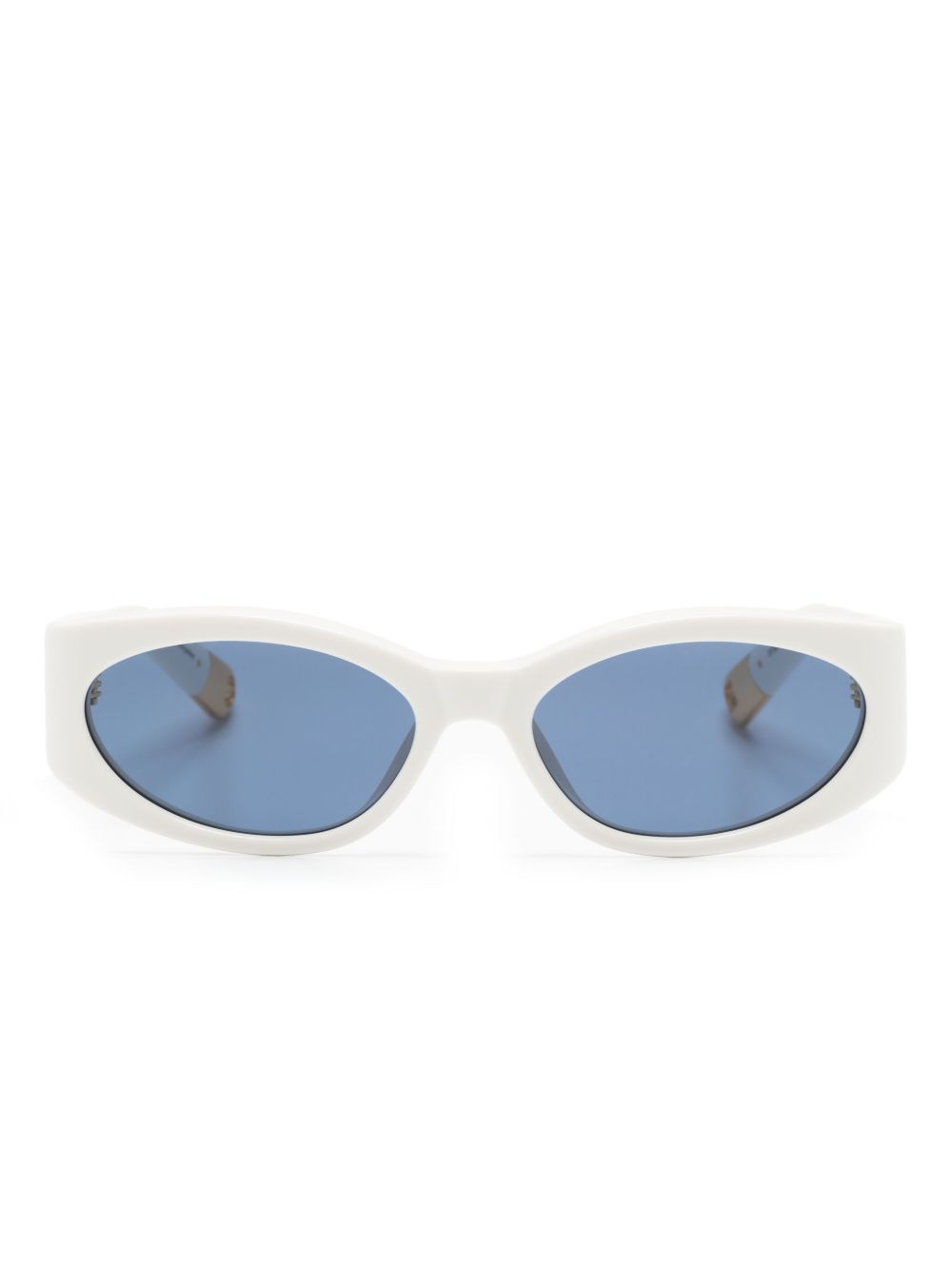 Jacquemus Les Lunettes Ovalo 椭圆形镜框太阳眼镜 - 白色