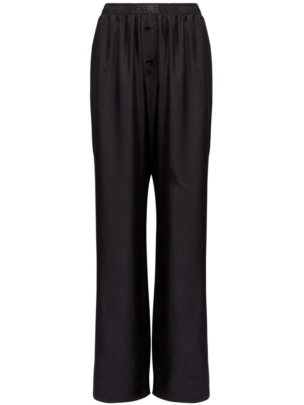 MM6 Maison Margiela 真丝长裤 - 黑色