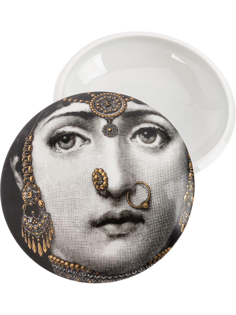 Fornasetti 人脸印花圆盘 - 黑色