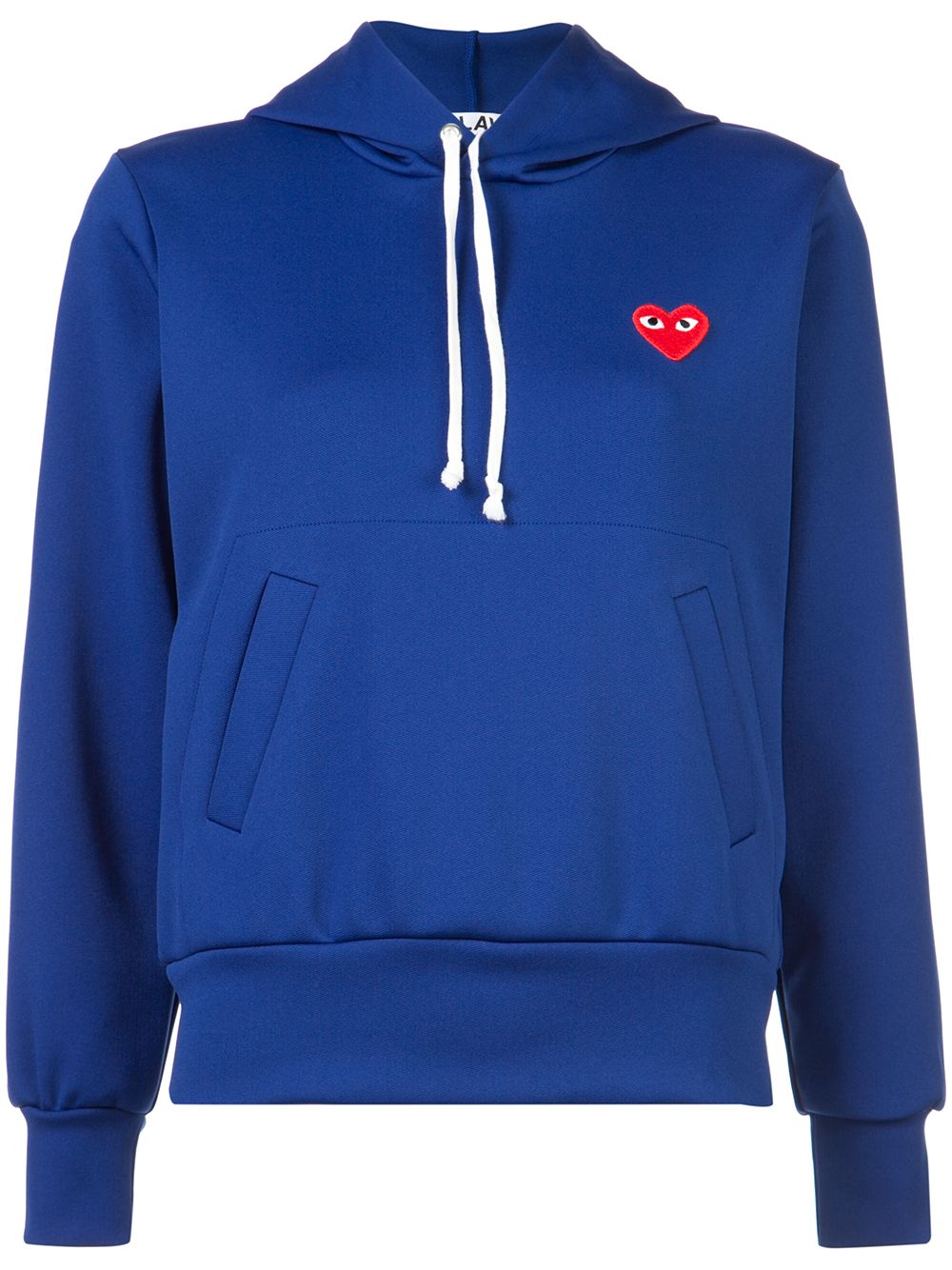 Comme Des Garçons Play 心形贴花长袖连帽衫 - 蓝色