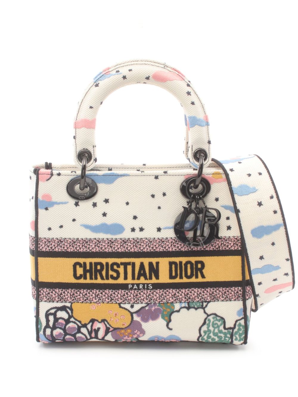 Christian Dior Pre-Owned Lady Dior 两用手提包（2010年代典藏款） - 白色