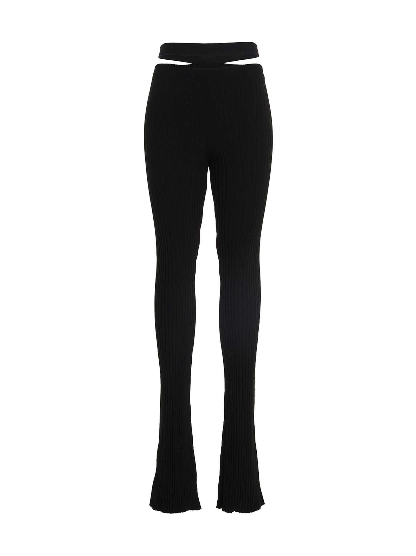 ANDREĀDAMO Ribbed Flared Trousers