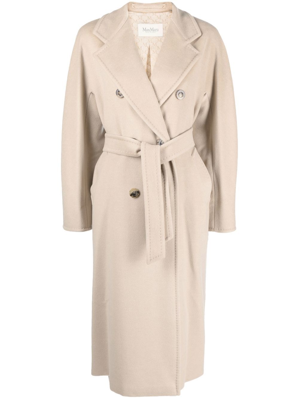 Max Mara 双排扣羊毛外套 - 中性色