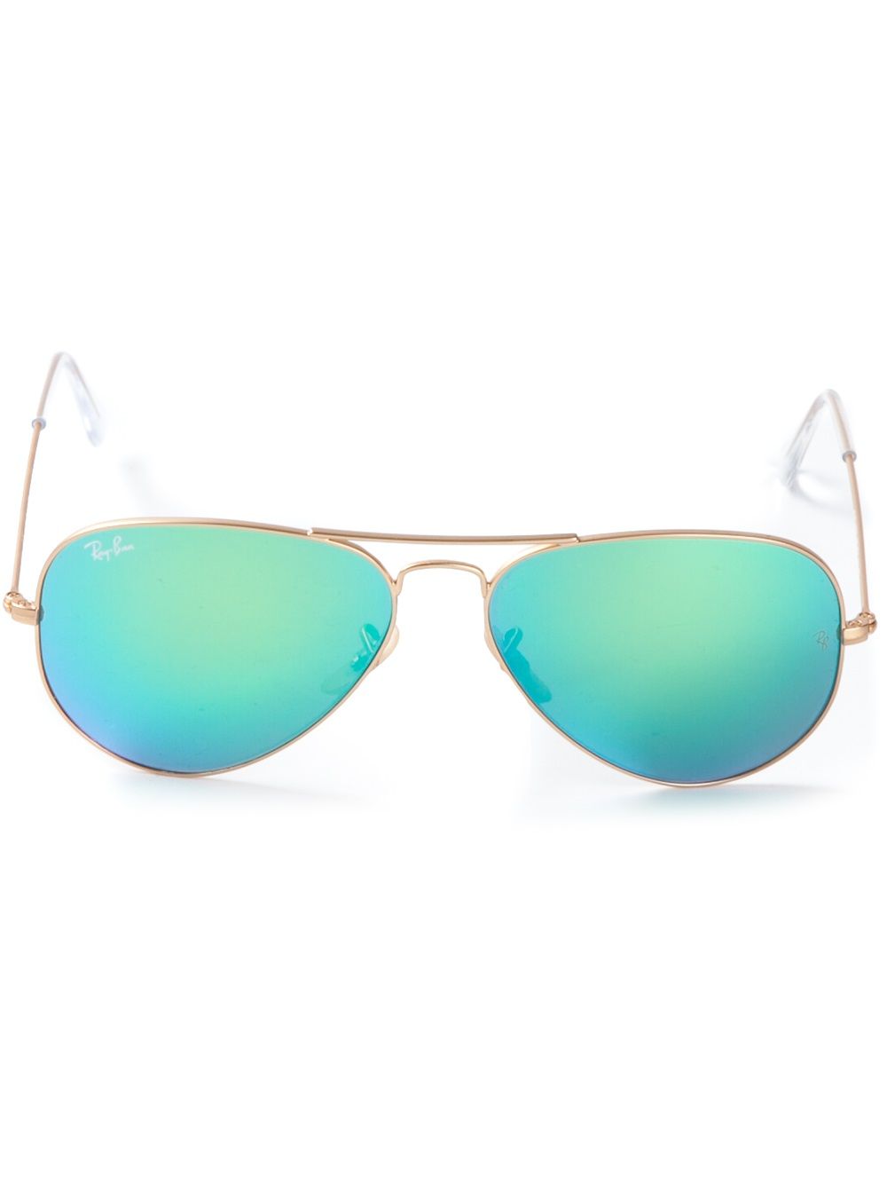 Ray-Ban 飞行员风太阳眼镜 - 金属色