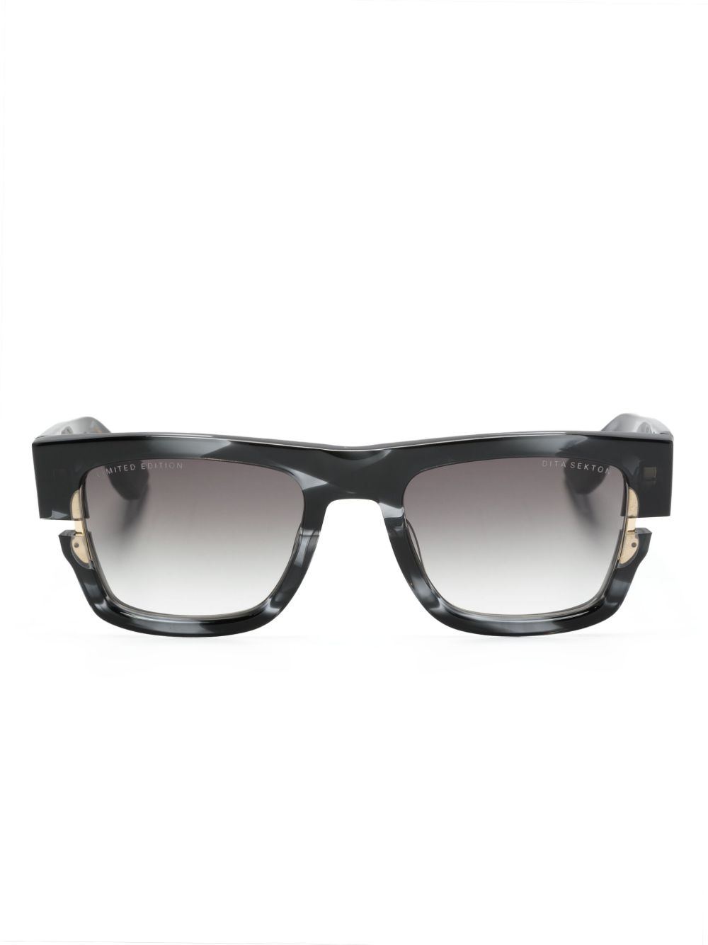 Dita Eyewear Sekton 长方形框太阳眼镜 - 黑色