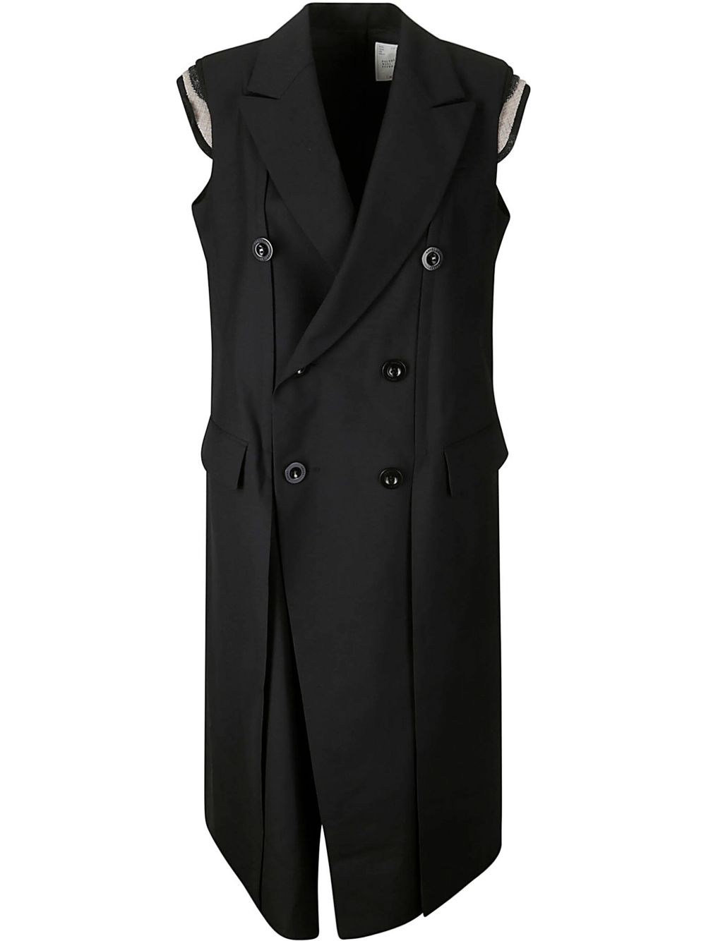 sacai Suiting Long Vest 外套 - 黑色