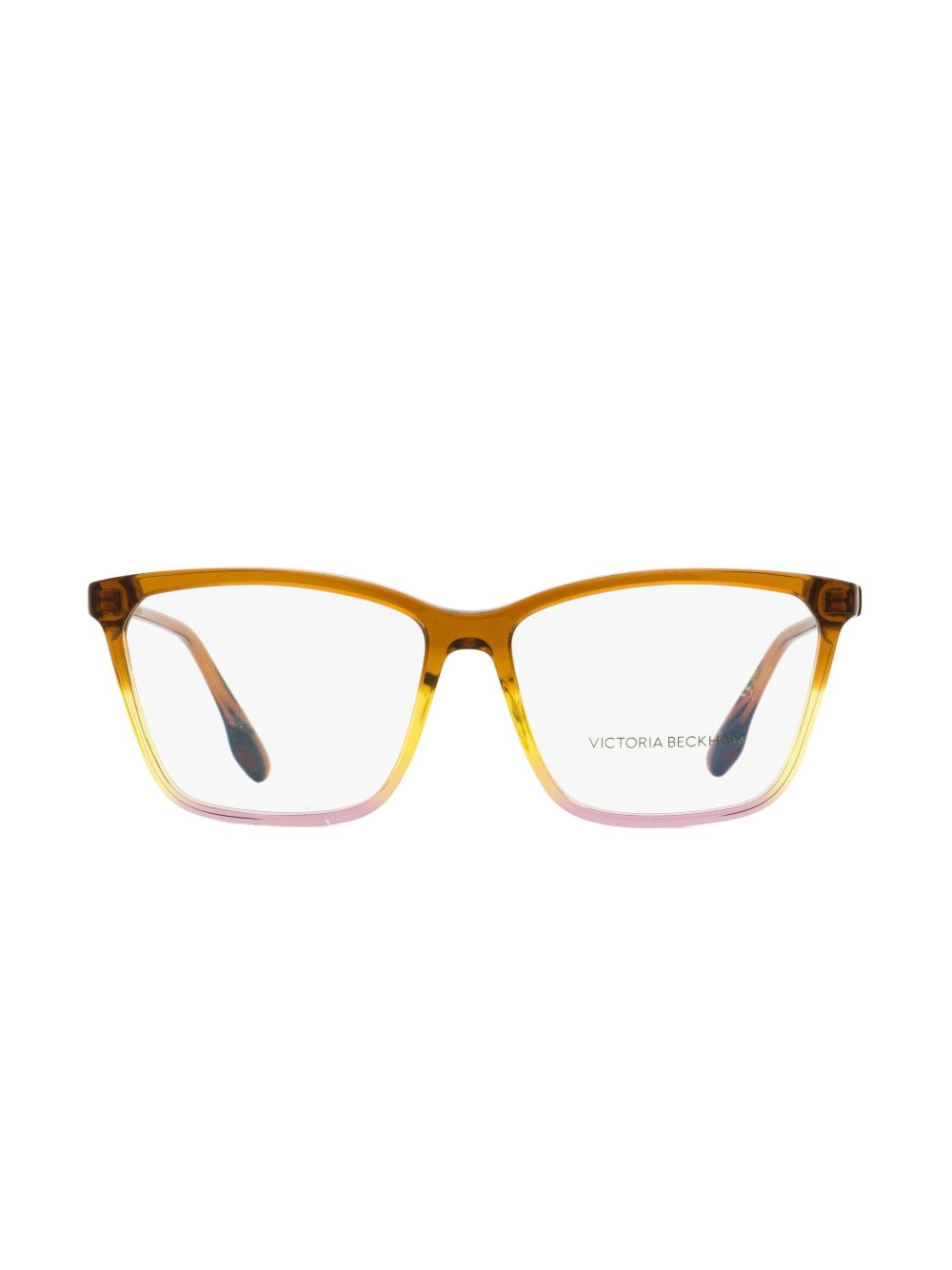 Victoria Beckham Eyewear 长方形镜框眼镜 - 褐色