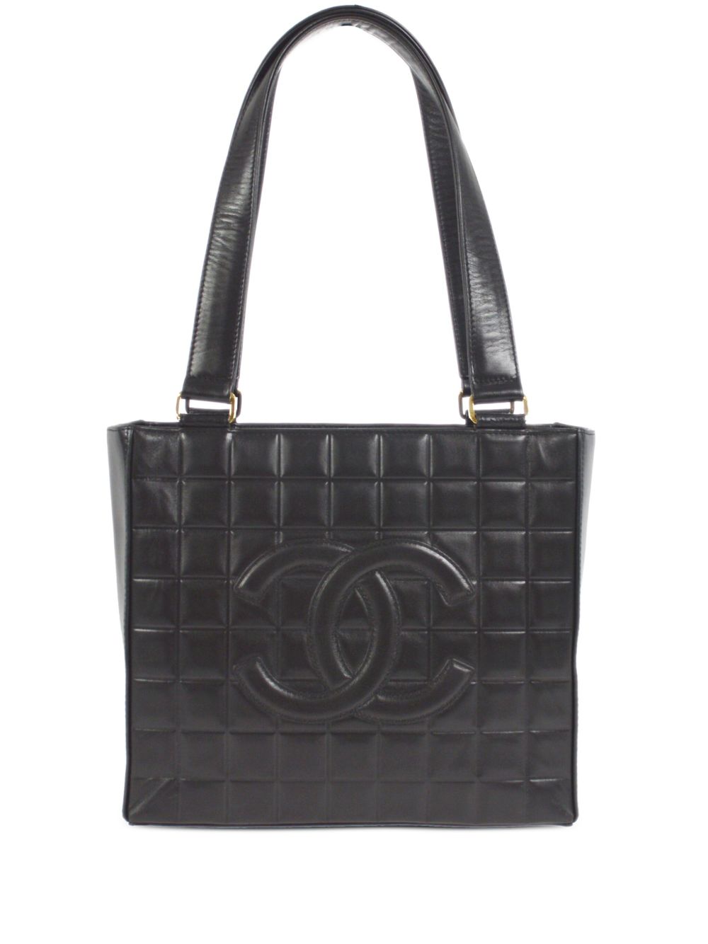 CHANEL Pre-Owned Choco Bar CC 托特包（2002年典藏款） - 黑色