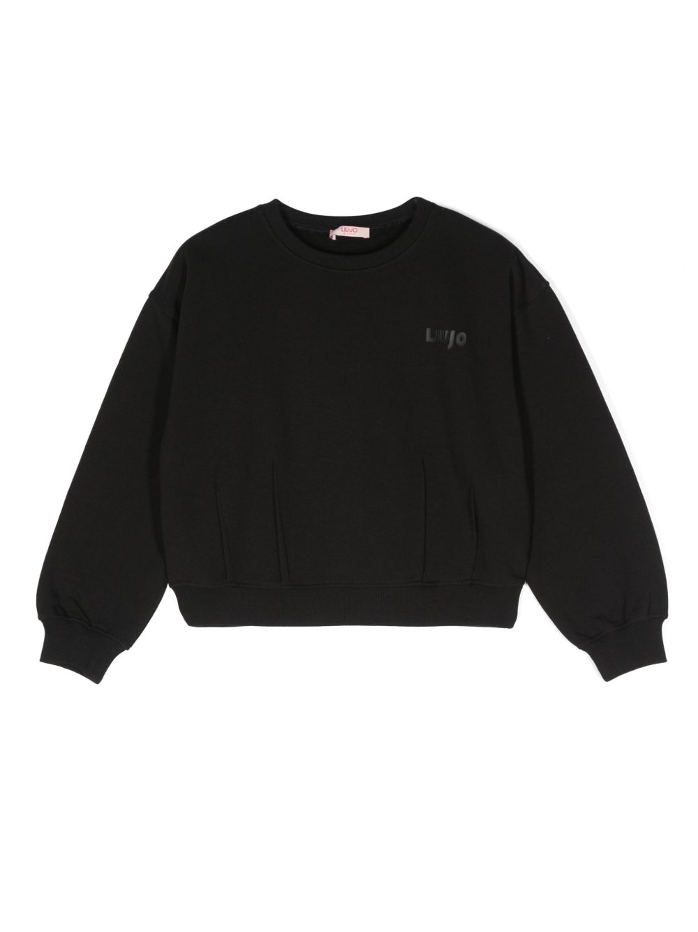 Liu Jo Kids logo贴花卫衣 - 黑色