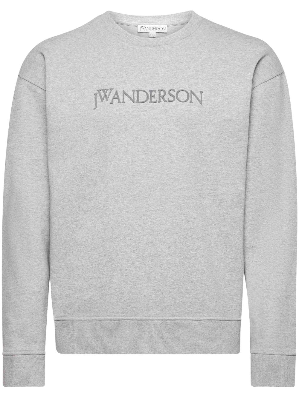 JW Anderson logo刺绣卫衣 - 灰色