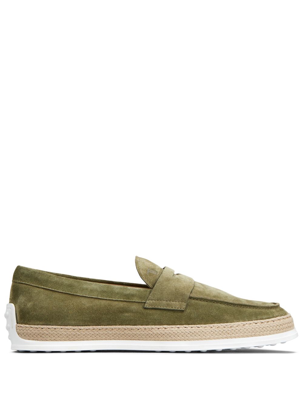 Tod's Gommino 绒面皮乐福鞋 - 绿色
