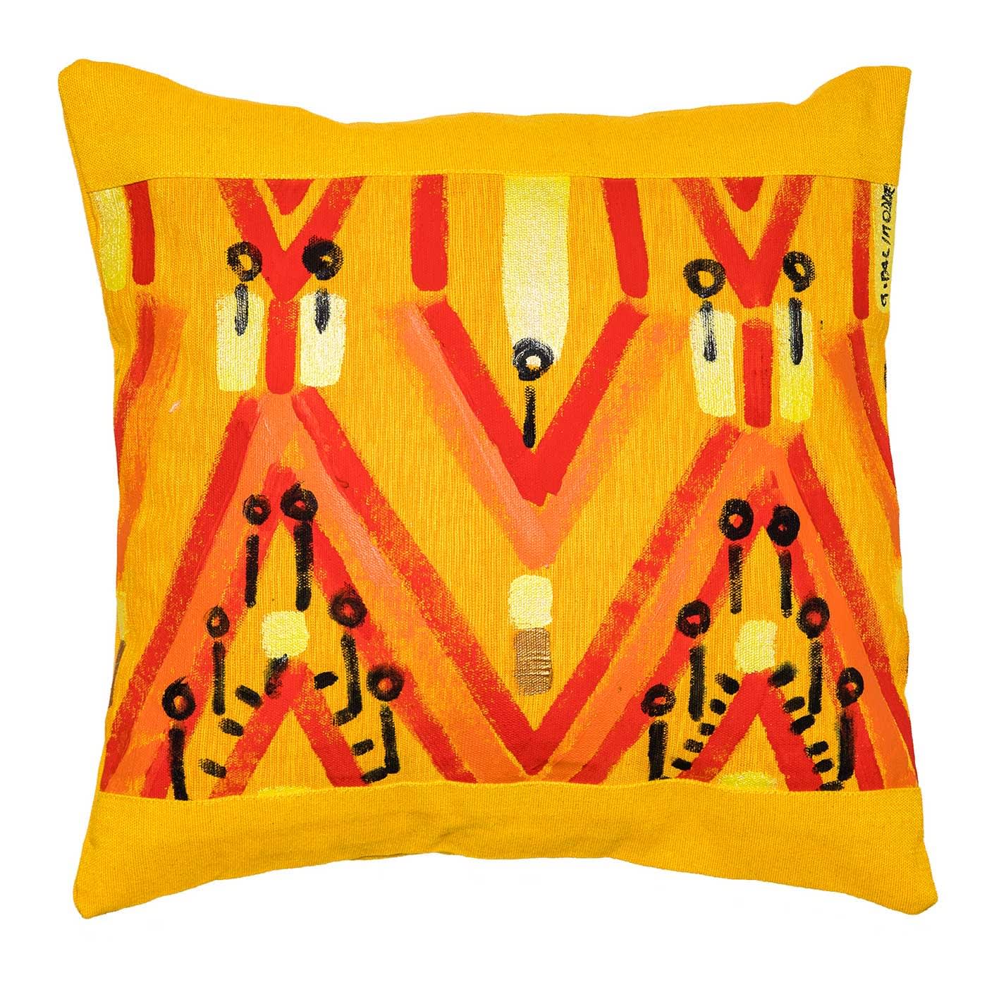 Le Botteghe su Gologone Acrylic Hand Painted Outdoor Cushion 80x80 cm