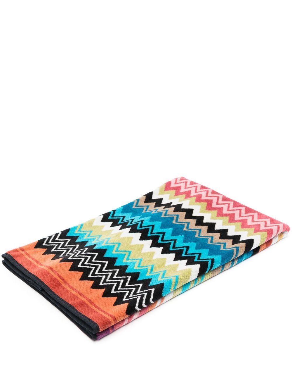 Missoni Home Z字形图案棉浴垫 - 粉色