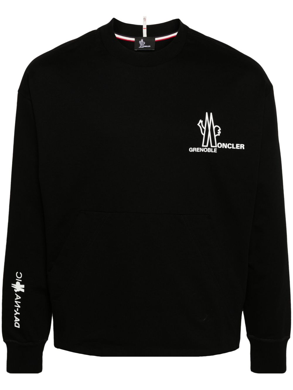 Moncler Grenoble logo压纹棉卫衣 - 黑色