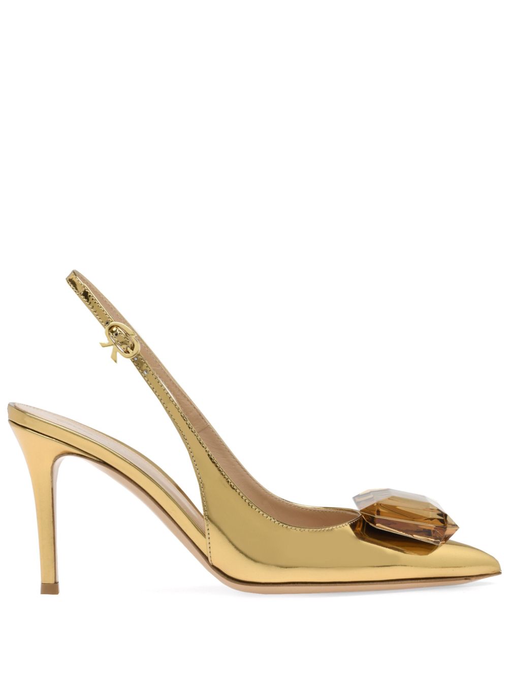 Gianvito Rossi Jaipur 裹踝高跟鞋 - 金色