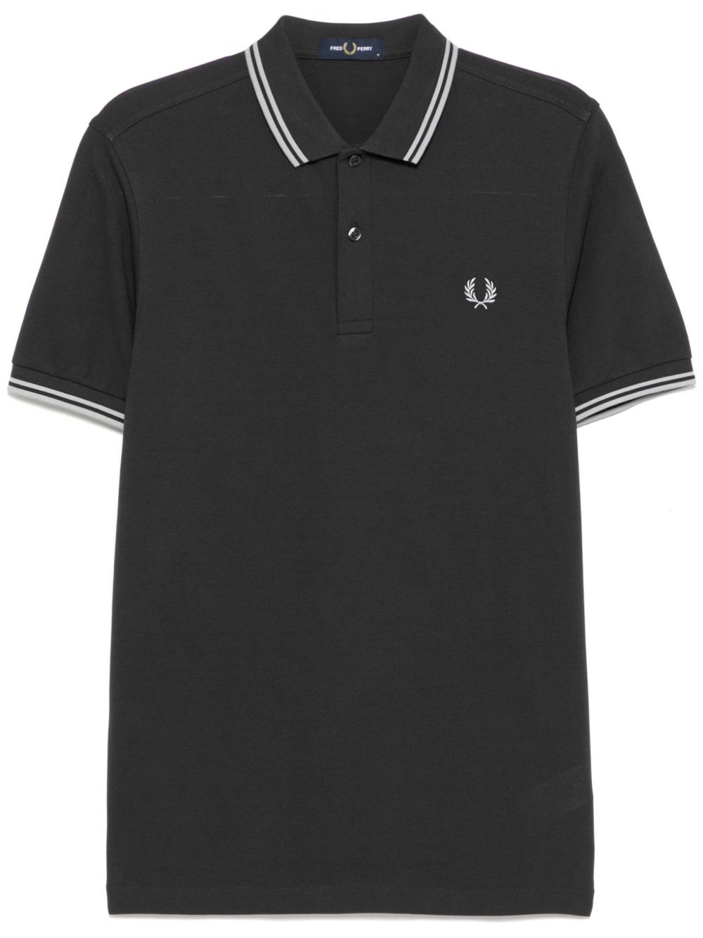 Fred Perry logo刺绣polo衫 - 灰色