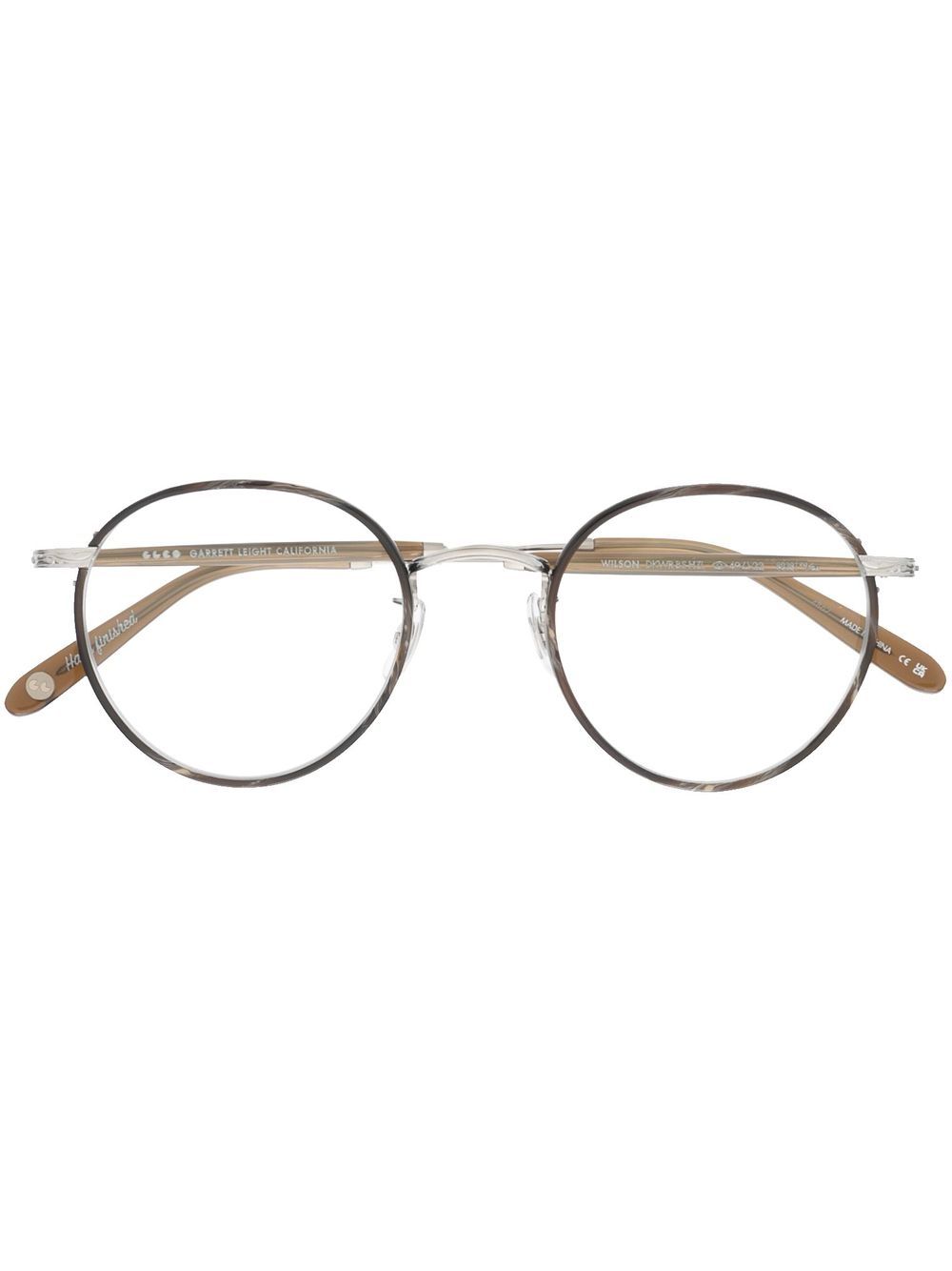 Garrett Leight Wilson 圆形镜框光学眼镜 - 褐色