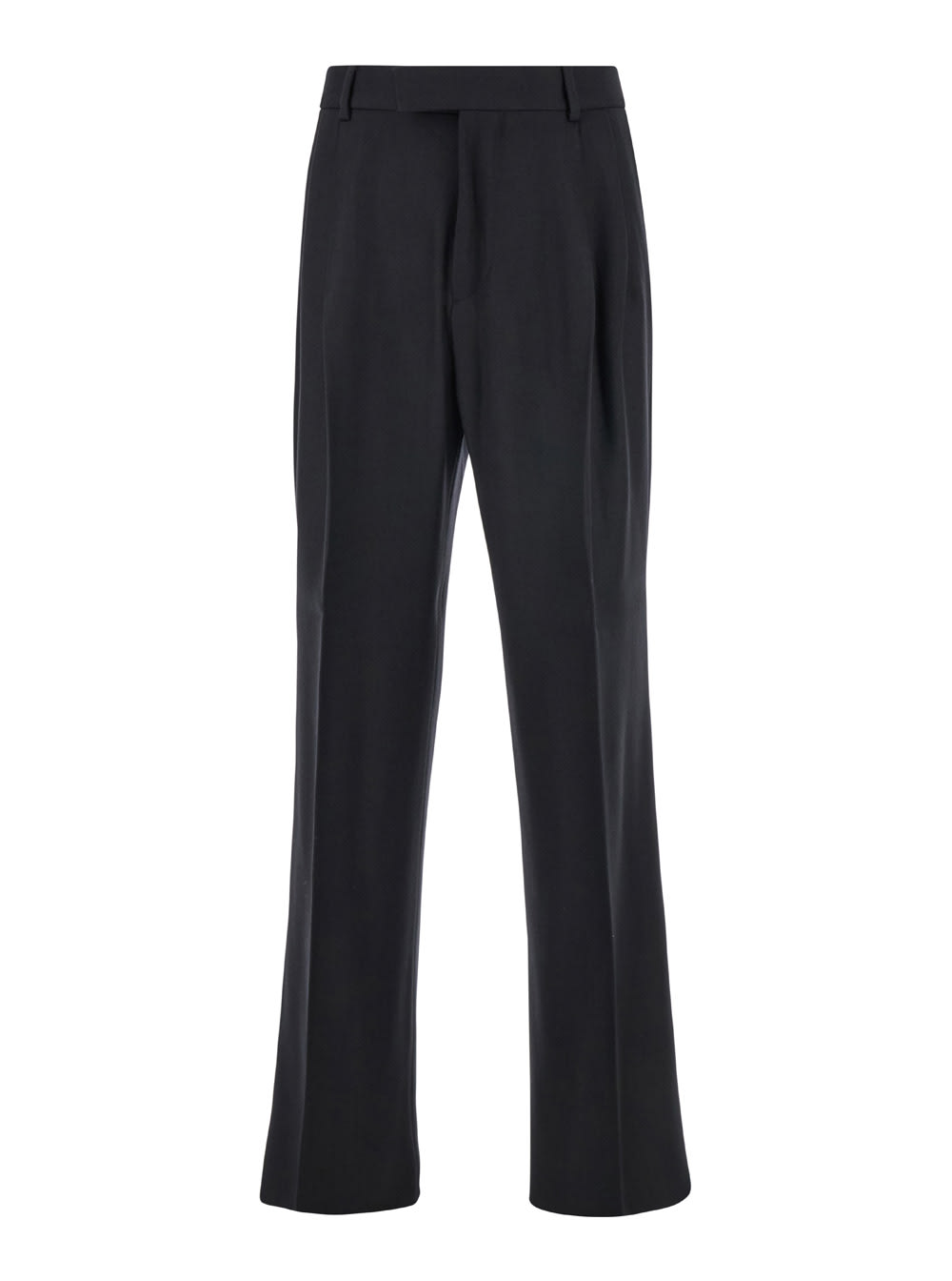 AMIRI Black Pants With Belt Loops And Front Pences In Wool Blend Man