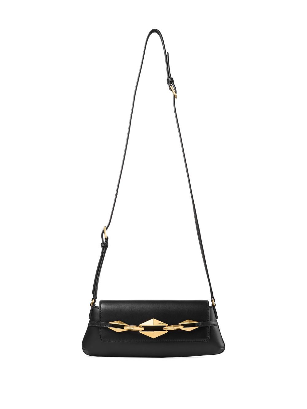 Jimmy Choo Diamond East-West 小号单肩包 - 黑色
