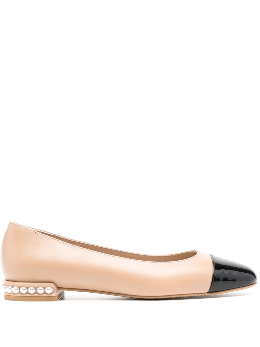 Stuart Weitzman 珠饰平底鞋 - 褐色