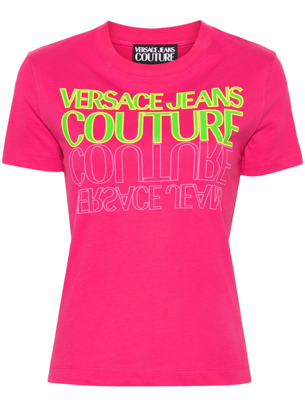 Versace Jeans Couture logo印花棉T恤 - 粉色