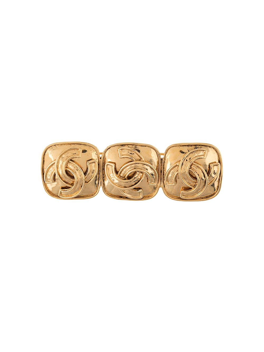 CHANEL Pre-Owned Triple CC 胸针 - 金色