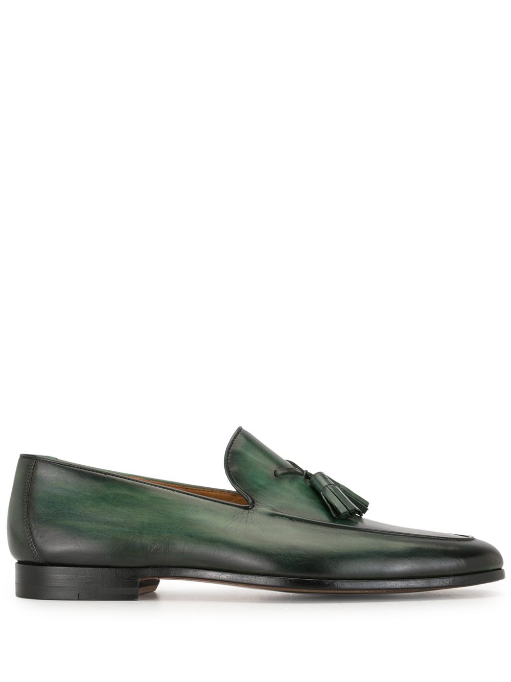 Magnanni 流苏皮质乐福鞋 - 绿色
