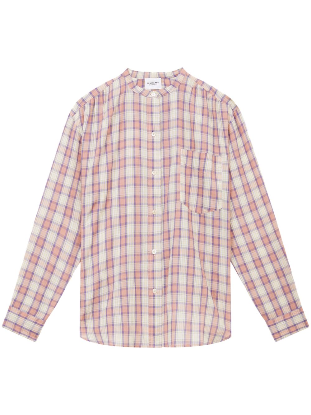 MARANT ÉTOILE Mexika 格纹棉罩衫 - 粉色