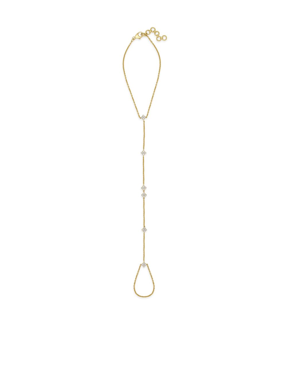 Jewels Aficionado 18K黄金 Clover 钻石手链 - 金色
