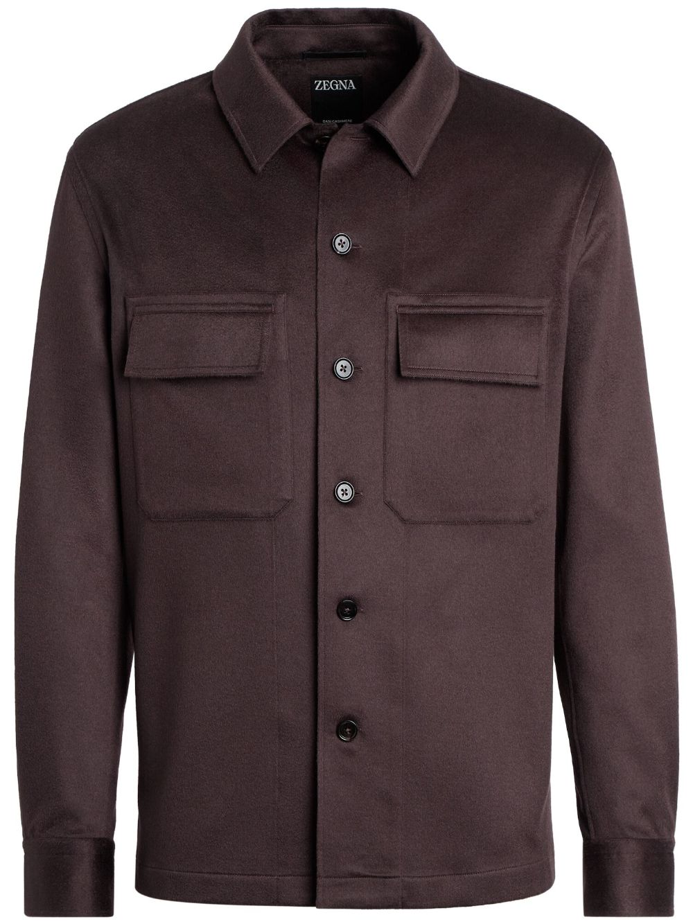 Zegna Alba Oasi 羊绒夹克式衬衫 - 红色