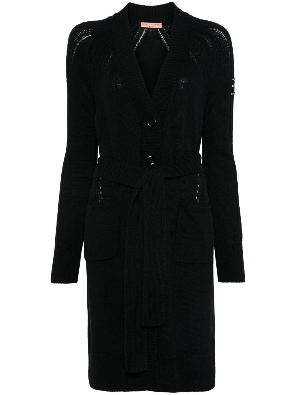 Ermanno Scervino 晶饰开襟外套 - 黑色