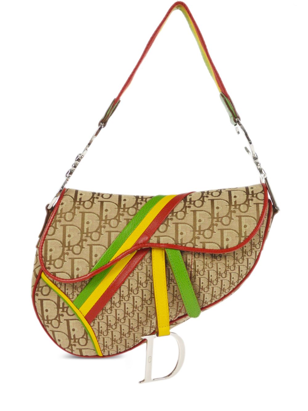 Christian Dior Pre-Owned Rasta Oblique Saddle 马鞍包（2004年典藏款） - 中性色