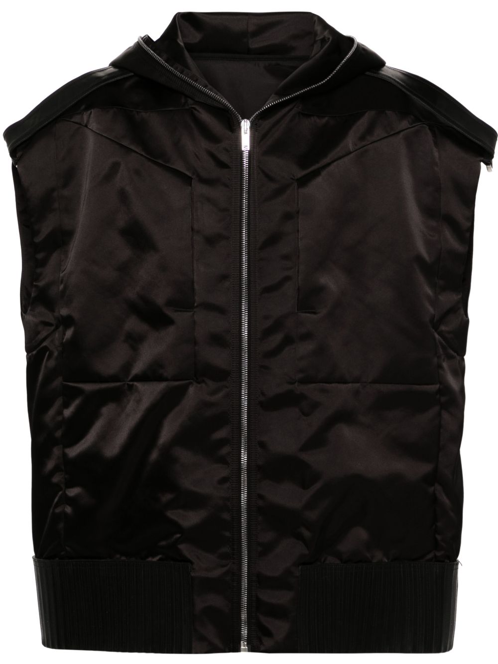 Rick Owens Lido 连帽马甲 - 黑色