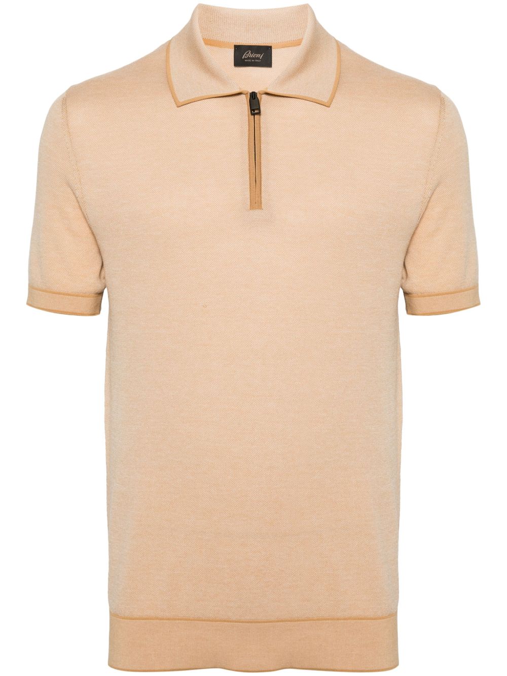 Brioni 拉链棉polo衫 - 中性色