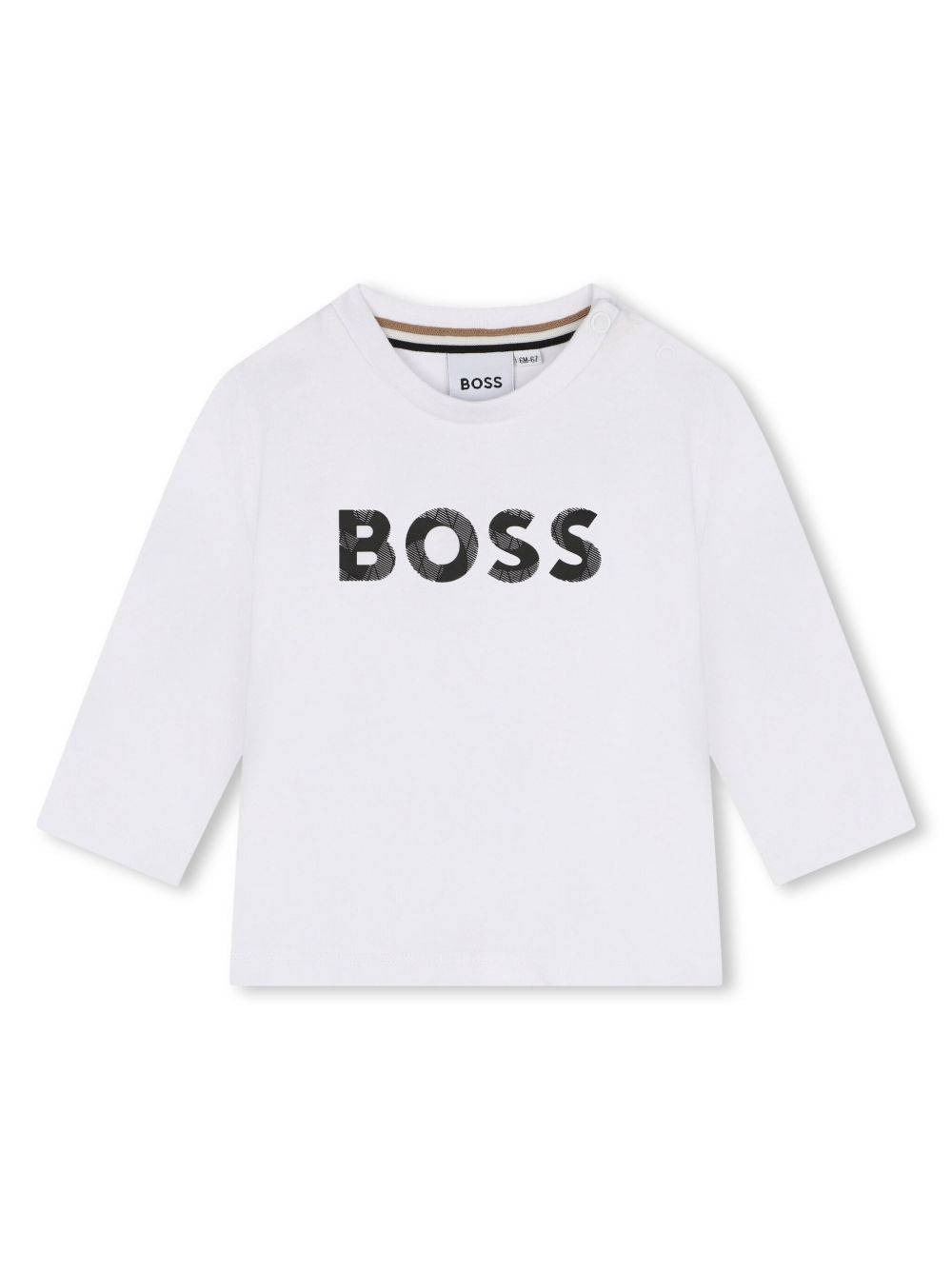 BOSS Kidswear logo印花棉T恤 - 白色