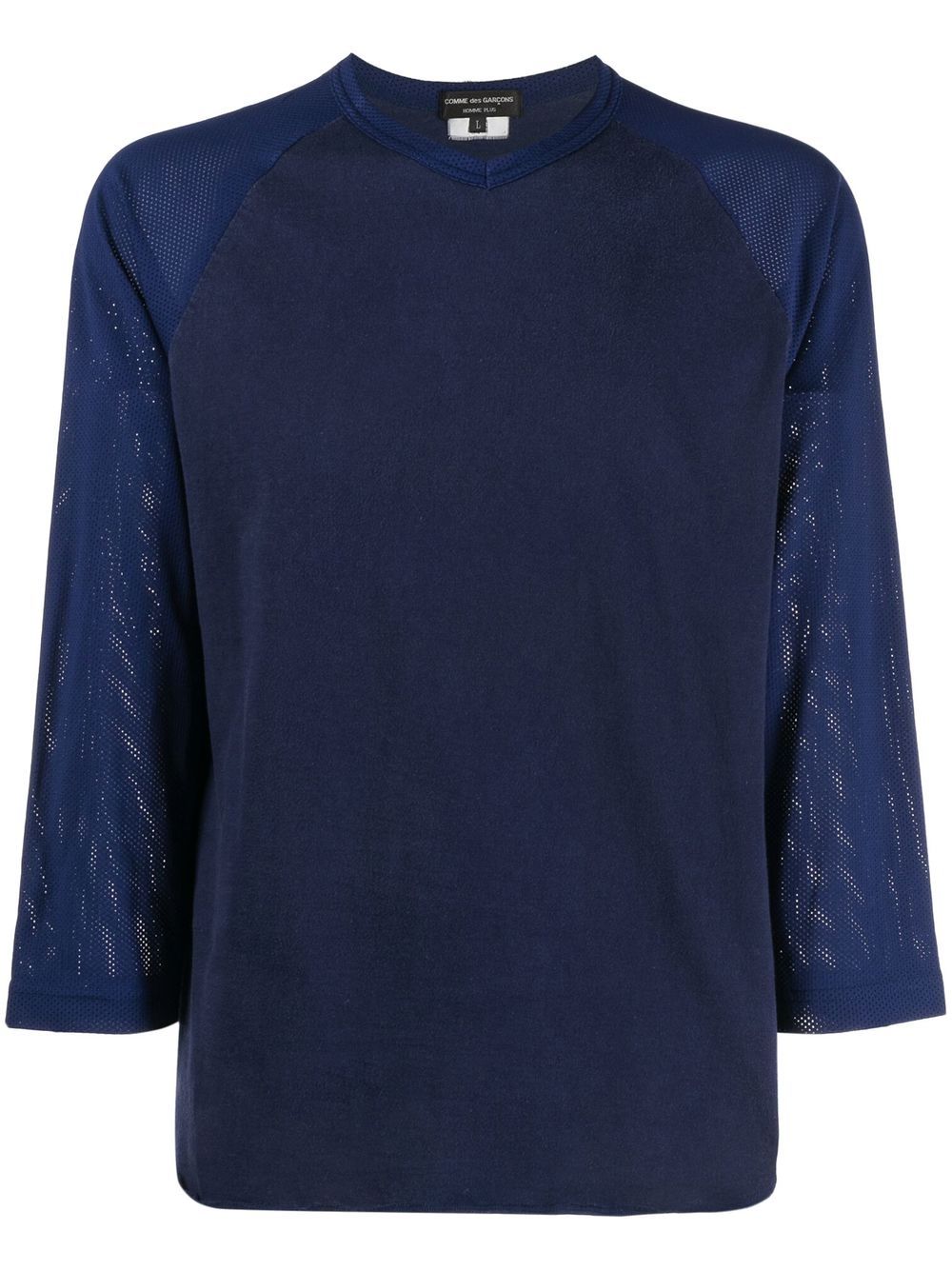 Comme Des Garçons Pre-Owned 网纱衣袖T恤（1990年代典藏款） - 蓝色