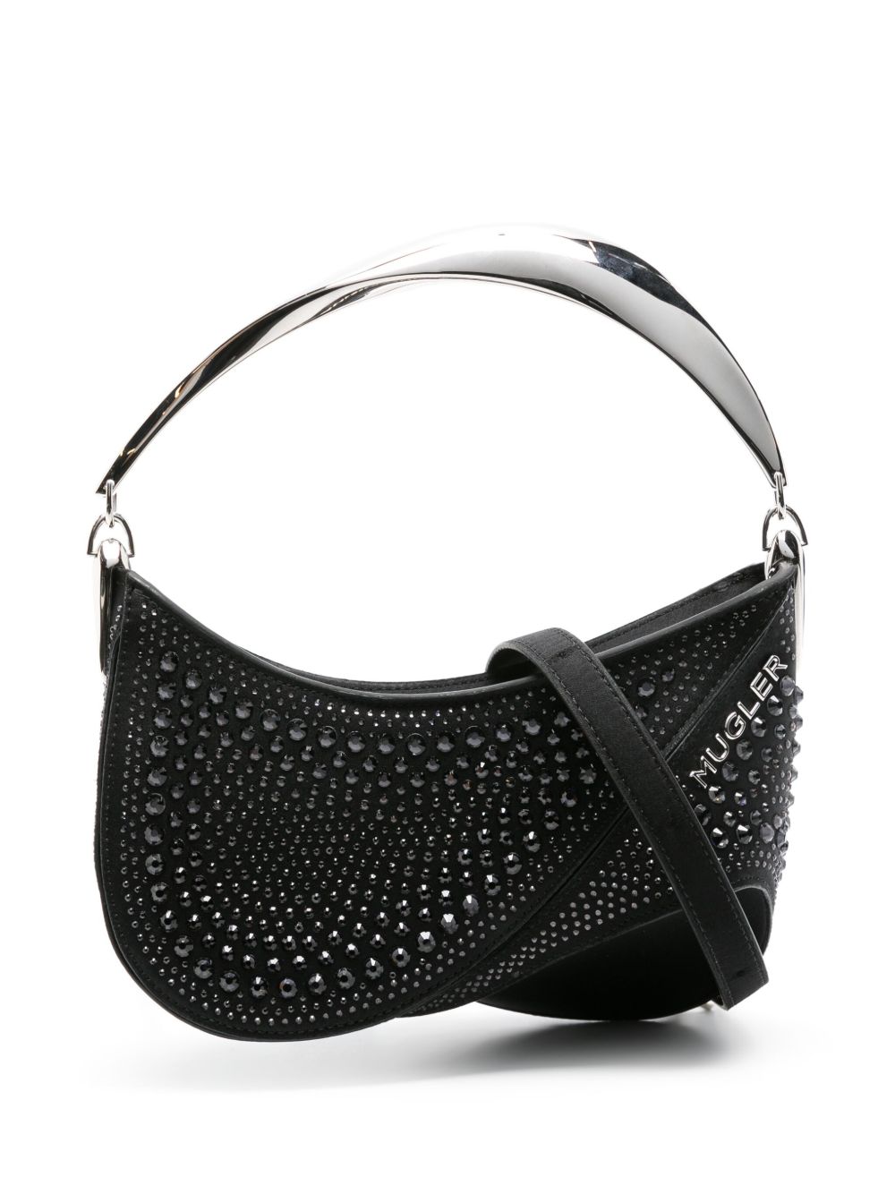 Mugler Spiral Curve 01 中号单肩包 - 黑色