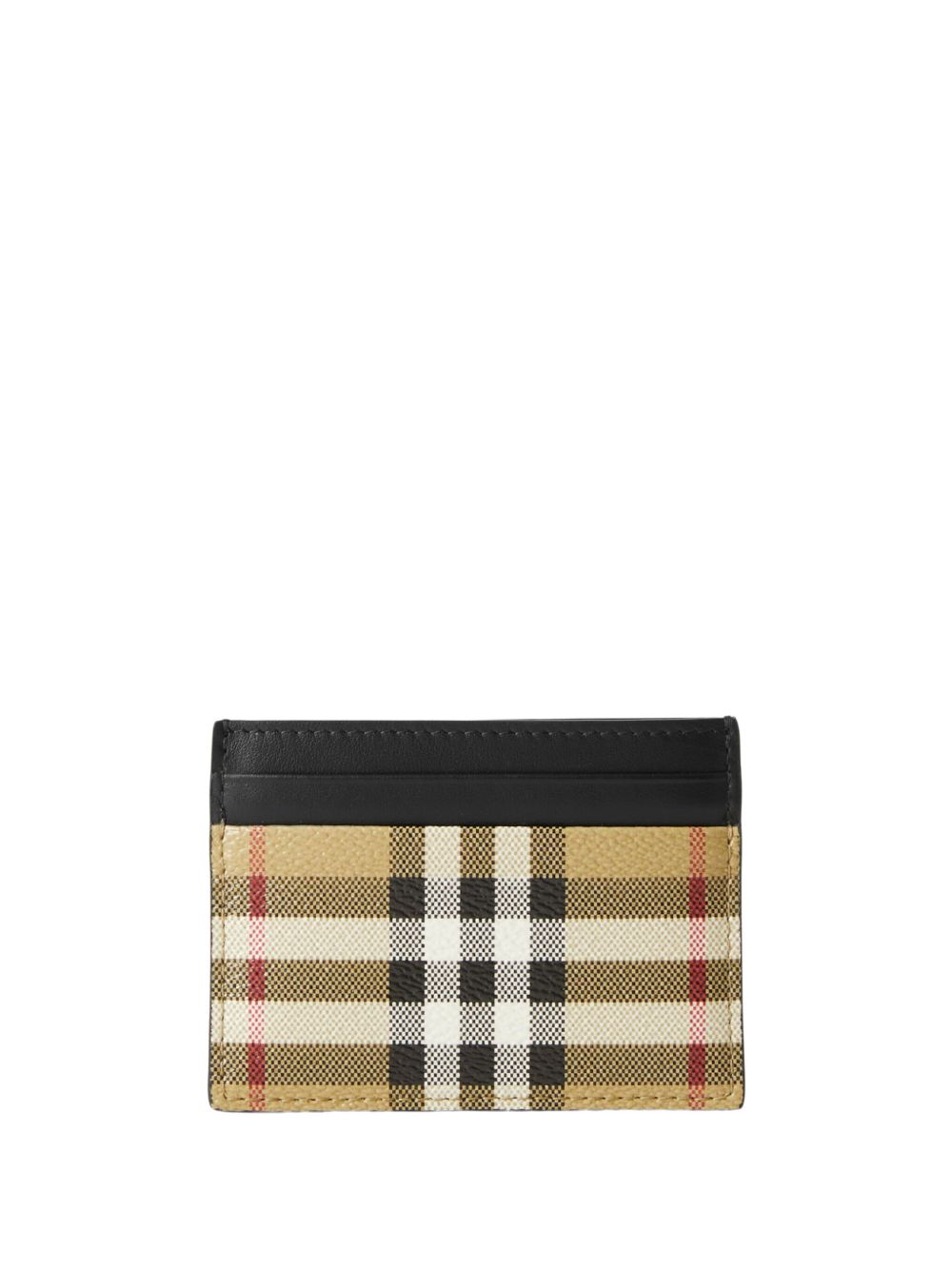 Burberry 经典格纹皮质卡夹 - 中性色