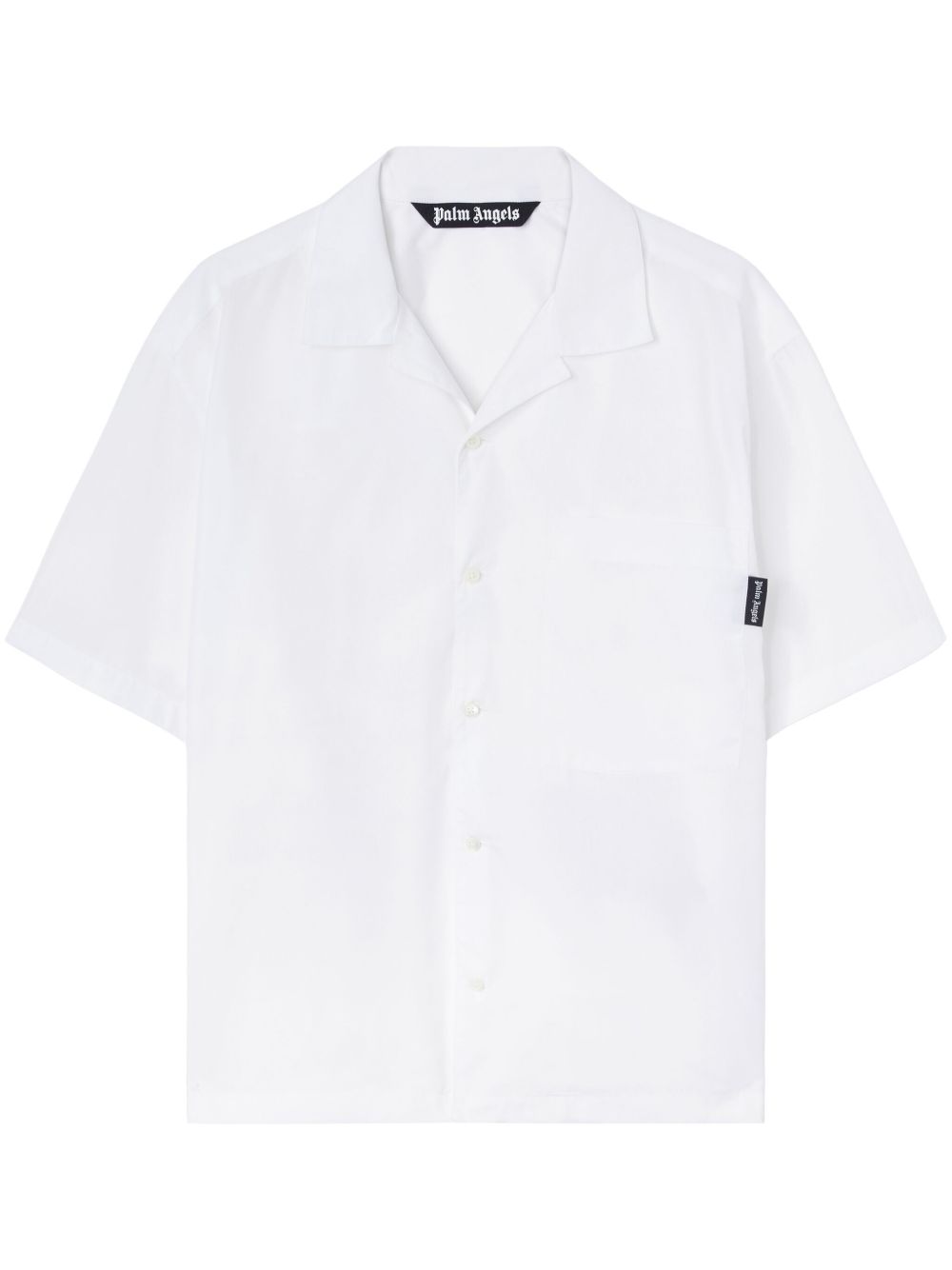 Palm Angels 弧形logo经典衬衫 - 白色