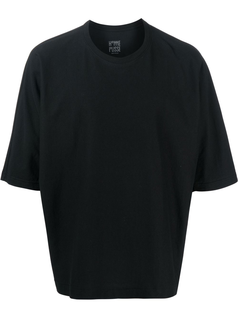 Homme Plissé Issey Miyake 宽松棉T恤 - 黑色